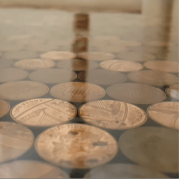 Penny Floor with Resincoat Epoxy Clear