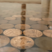 Penny Floor with Resincoat Epoxy Clear