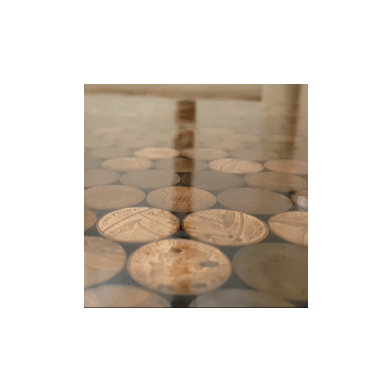 Penny Floor with Resincoat Epoxy Clear