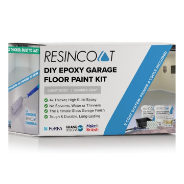 DIY Epoxy Garage Floor Paint Kit Light Grey