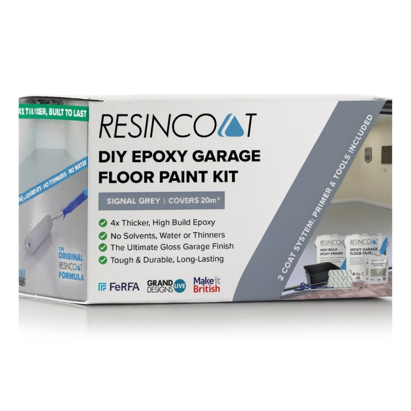 DIY Epoxy Garage Floor Paint Kit Signal Grey